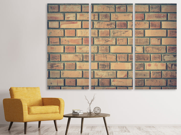 3 darab Vászonképek Brick wall