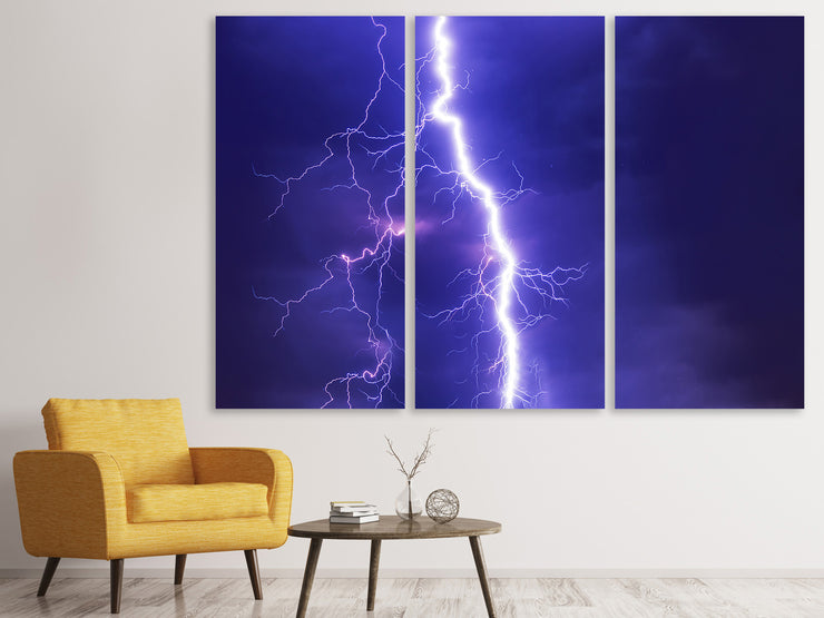 3 darab Vászonképek Imposing lightning