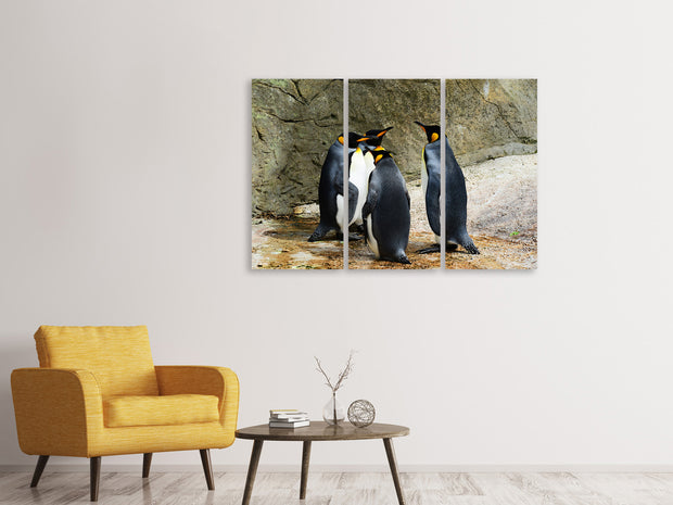 3 darab Vászonképek King penguins