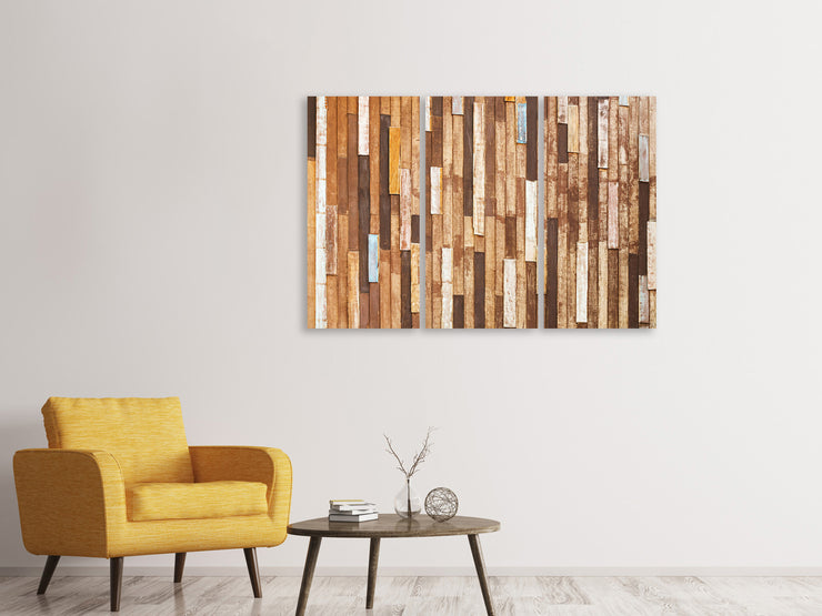 3 darab Vászonképek Design Wood