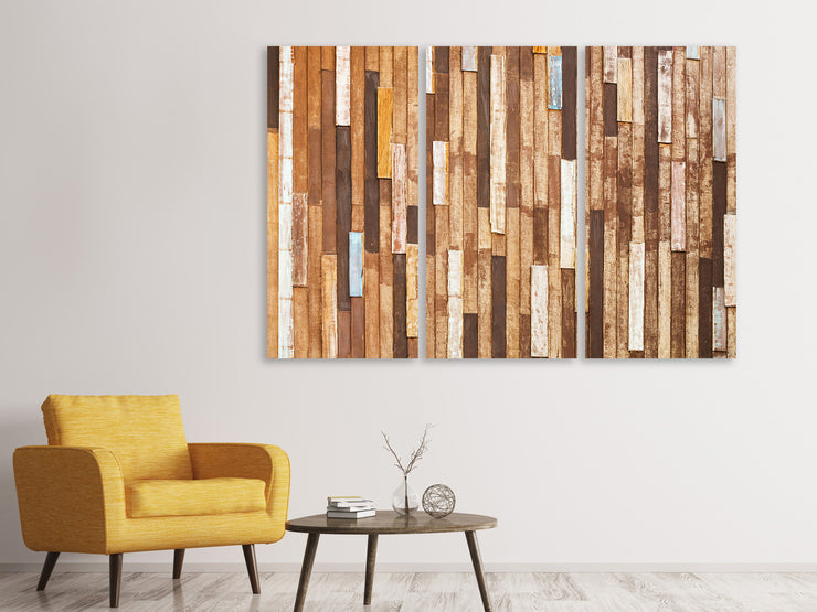 3 darab Vászonképek Design Wood