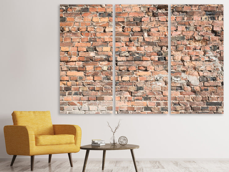3 darab Vászonképek Old Brick Wall
