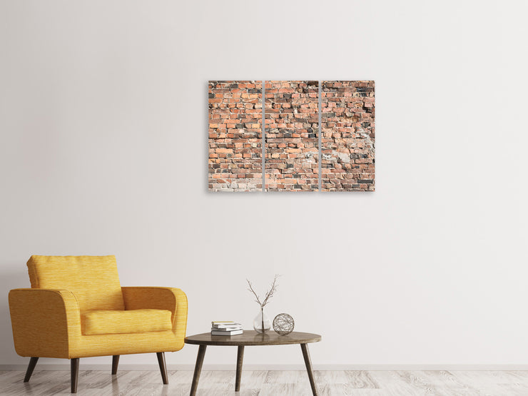 3 darab Vászonképek Old Brick Wall