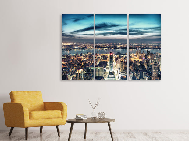 3 darab Vászonképek Skyline Manhattan City Lights