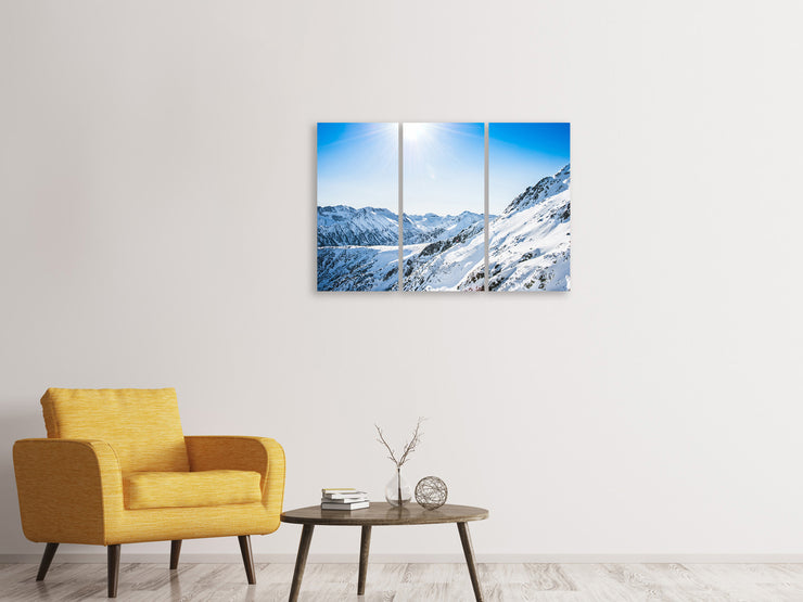 3 darab Vászonképek Mountain Panorama In Snow