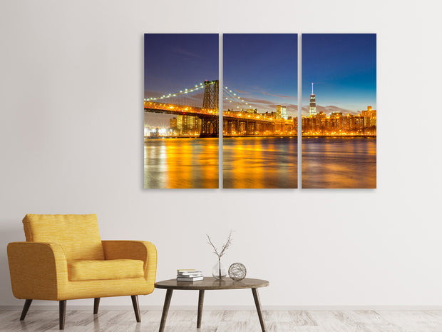 3 darab Vászonképek Skyline NY Williamsburg Bridge