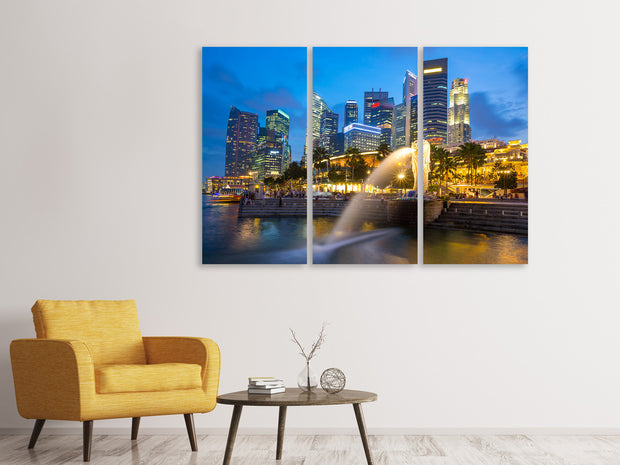 3 darab Vászonképek Skyline Singapore Into A Sea Of Lights