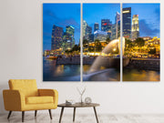 3 darab Vászonképek Skyline Singapore Into A Sea Of Lights