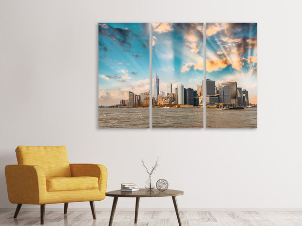 3 darab Vászonképek New York, Skyline From The Other Side