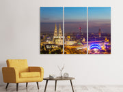 3 darab Vászonképek Skyline Cologne Cathedral At Night
