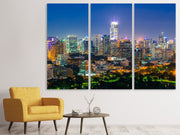 3 darab Vászonképek Skyline One Night In Bangkok