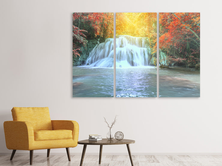 3 darab Vászonképek Waterfall In Light