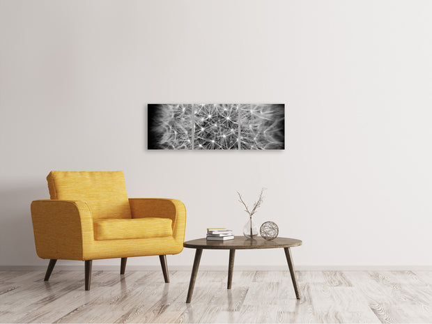 3 darab Vászonképek Panoramic Dandelion in XXL