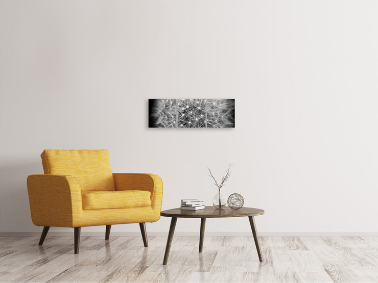 3 darab Vászonképek Panoramic Dandelion in XXL