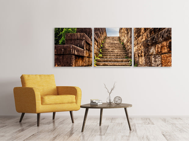 3 darab Vászonképek Panoramic stone stairs