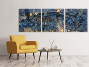 3 darab Vászonképek Panoramic Paris in the evening