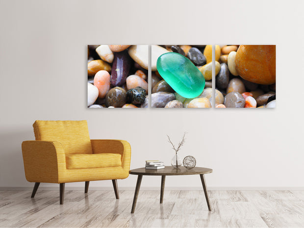 3 darab Vászonképek Panoramic Colorful gems XXL