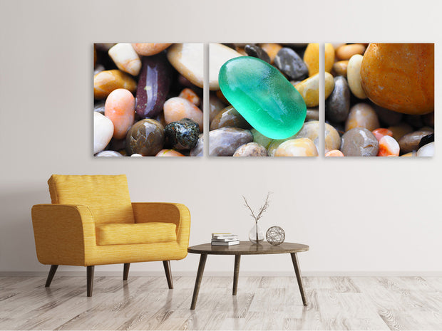 3 darab Vászonképek Panoramic Colorful gems XXL