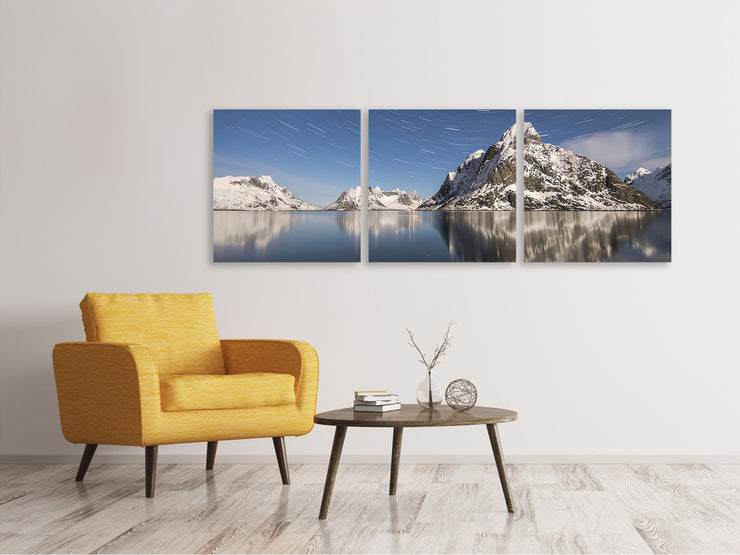 3 darab Vászonképek Panoramic Reflections at the mountains