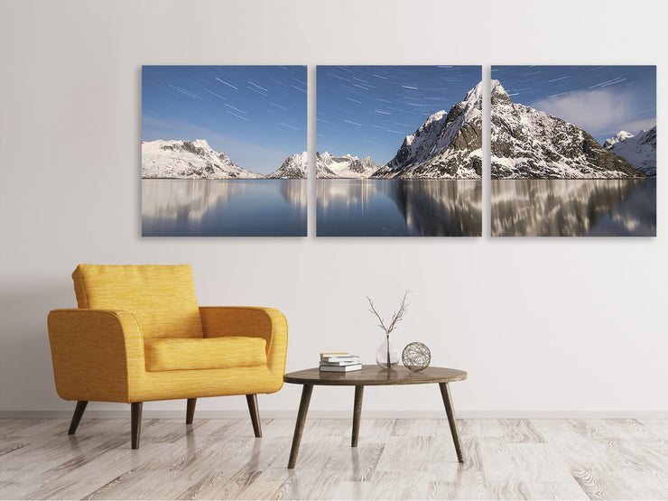 3 darab Vászonképek Panoramic Reflections at the mountains