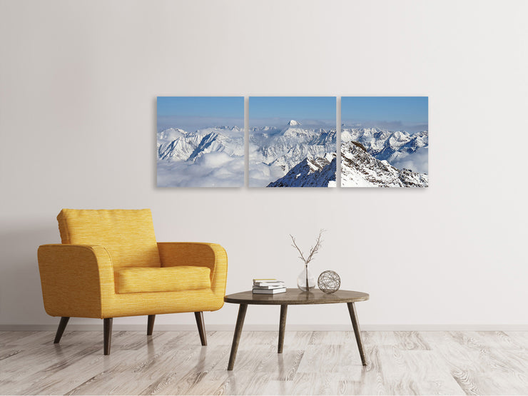 3 darab Vászonképek Panoramic Fantastic view of the peaks