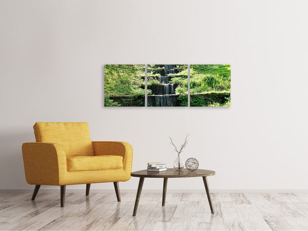 3 darab Vászonképek Panoramic Design waterfall