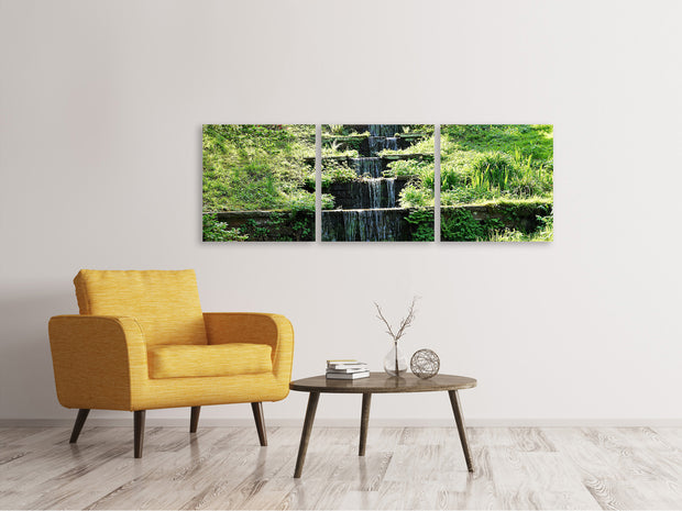 3 darab Vászonképek Panoramic Design waterfall