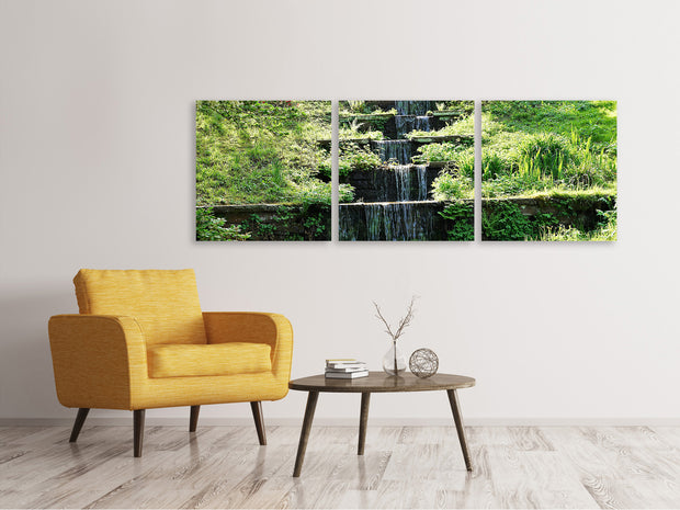 3 darab Vászonképek Panoramic Design waterfall