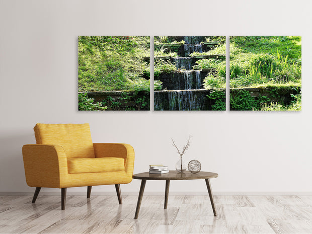 3 darab Vászonképek Panoramic Design waterfall