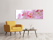 3 darab Vászonképek Panoramic Japanese cherry blossom XL