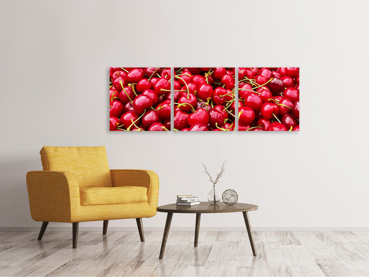 3 darab Vászonképek Panoramic XL cherries