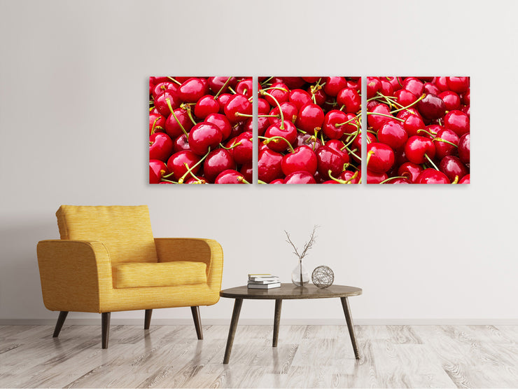 3 darab Vászonképek Panoramic XL cherries