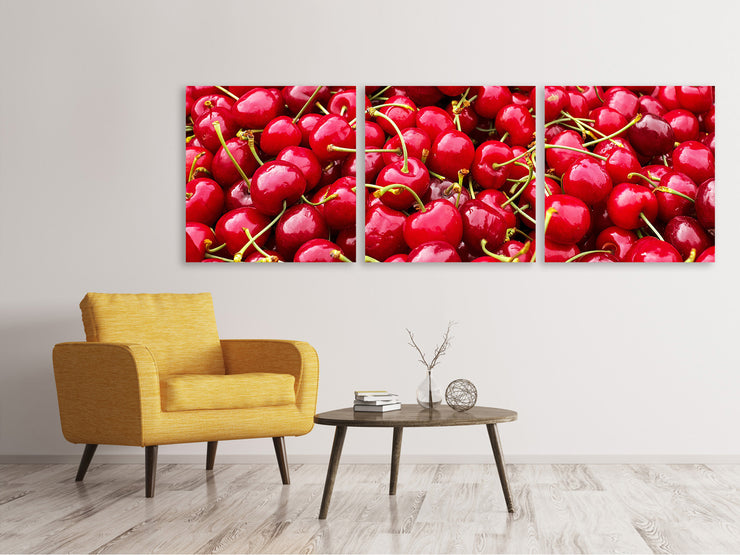 3 darab Vászonképek Panoramic XL cherries