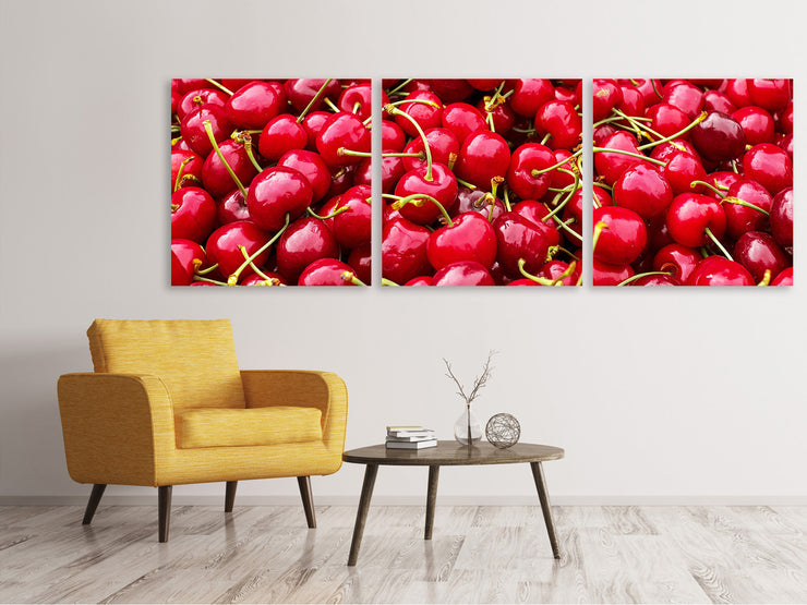 3 darab Vászonképek Panoramic XL cherries