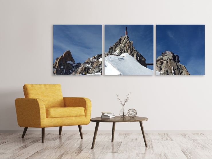 3 darab Vászonképek Panoramic Aiguille du Midi