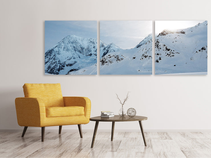 3 darab Vászonképek Panoramic Snow in the mountains