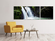 3 darab Vászonképek Panoramic Waterfall in the evening light