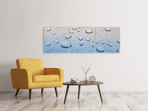 3 darab Vászonképek Panoramic Raindrop in XXL