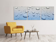 3 darab Vászonképek Panoramic Raindrop in XXL