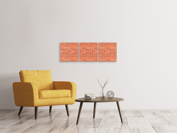 3 darab Vászonképek Panoramic Bricks