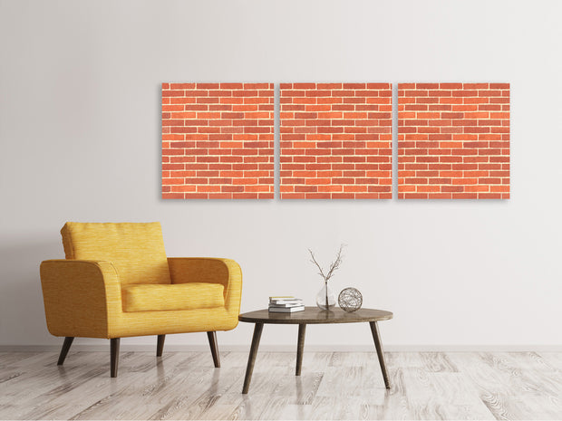 3 darab Vászonképek Panoramic Bricks