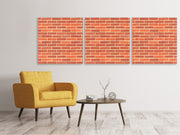 3 darab Vászonképek Panoramic Bricks