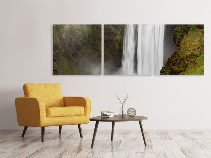 3 darab Vászonképek Panoramic Skogafoss