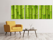 3 darab Vászonképek Panoramic Bamboo Wall