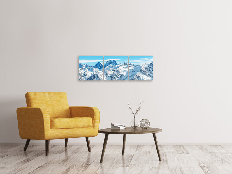 3 darab Vászonképek Panoramic Alpine Panorama