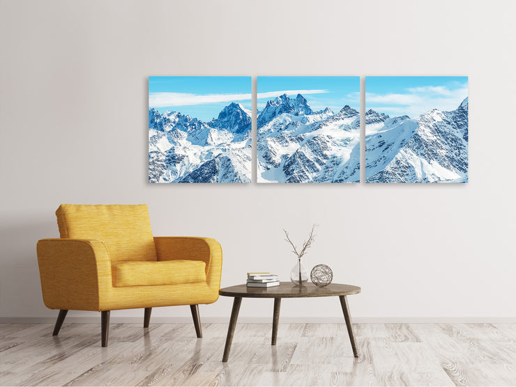3 darab Vászonképek Panoramic Alpine Panorama