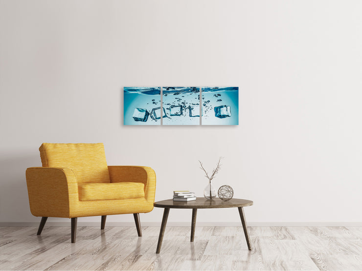 3 darab Vászonképek Panoramic Ice Quadro