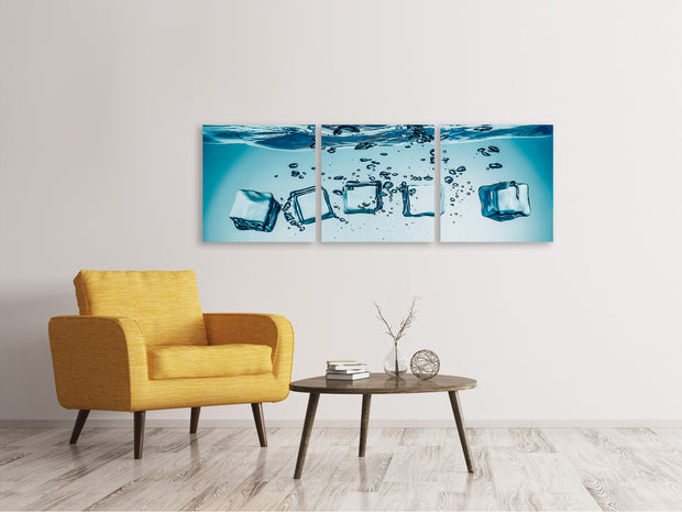 3 darab Vászonképek Panoramic Ice Quadro