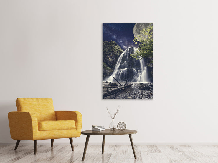 Vászonképek Full moon at the waterfall