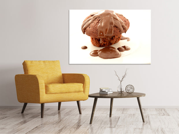 Vászonképek Muffin with chocolate